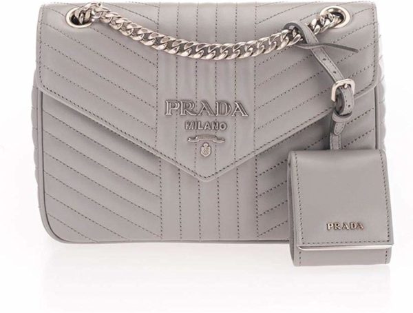 Prada Women's Gray Luxury Fashion Shoulder Bag