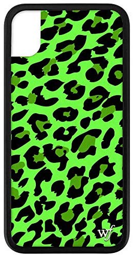 Wildflower Neon Green Leopard iPhone XR Max Stylish Cases