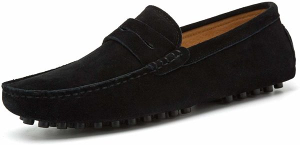 Men's Black Loafers Moccasins Driving Shoes Slip On Shoes