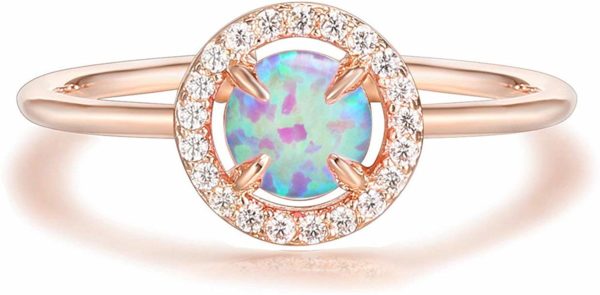 Women's 14K Adjustable Gold Plated Opal Ring