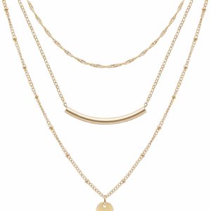 Women's Golden Coin Necklace Chain Pendant Set
