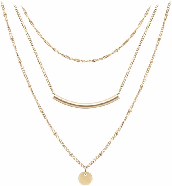 Women's Golden Coin Necklace Chain Pendant Set
