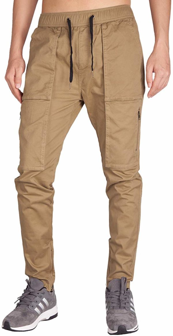 Men's Classy Formal Dark Golden Casual Chino Cargo Pants