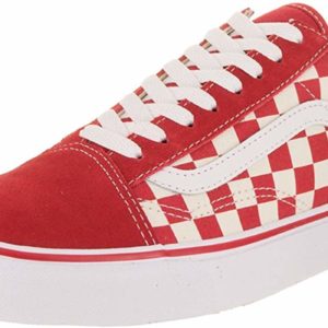 Vans Old Skool Primary Check Racing Red & White Sneakers