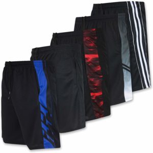 Men's Casual Long Black and Blue Shorts with Pockets