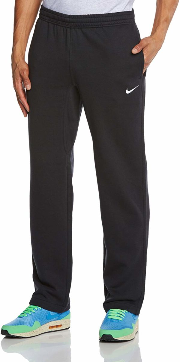 Nike Men's Swoosh Black Sweatpants Fleece Cuff Pants