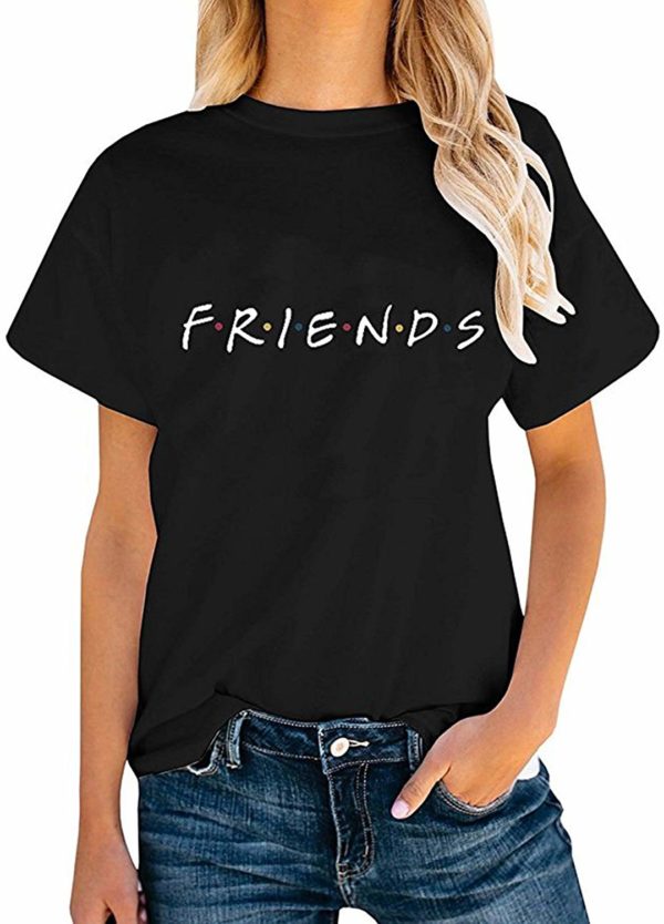 Friends Black T-Shirt Vintage Graphic Tee