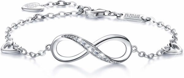 Women's 925 Sterling Silver Infinity Adjustable Bracelet