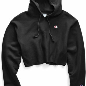 Black Champion LIFE Women's Cropped Cut Off Hoodie