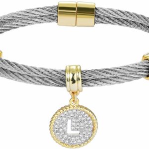 Women's Silver Bracelet Alphabets Initial Girls Jewelry