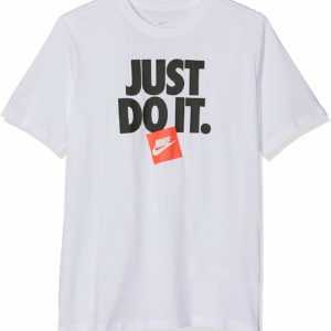 Nike Men's White Sportswear T-Shirt Just Do It 3 Graphic Tee