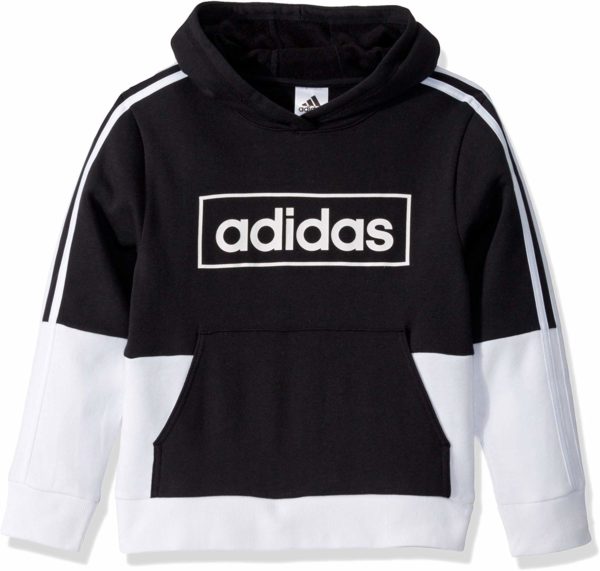adidas Black Hoodie Boys' Colorblock Pullover Sweatshirt