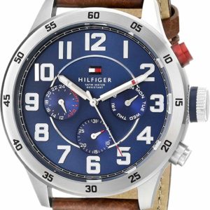 Tommy Hilfiger Men's Stainless Steel Watch Leather Band