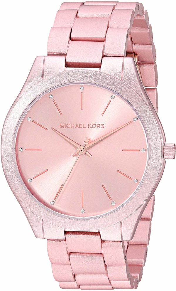 Michael Kors Women's Pink Stylish Runway Silver Quartz Watch