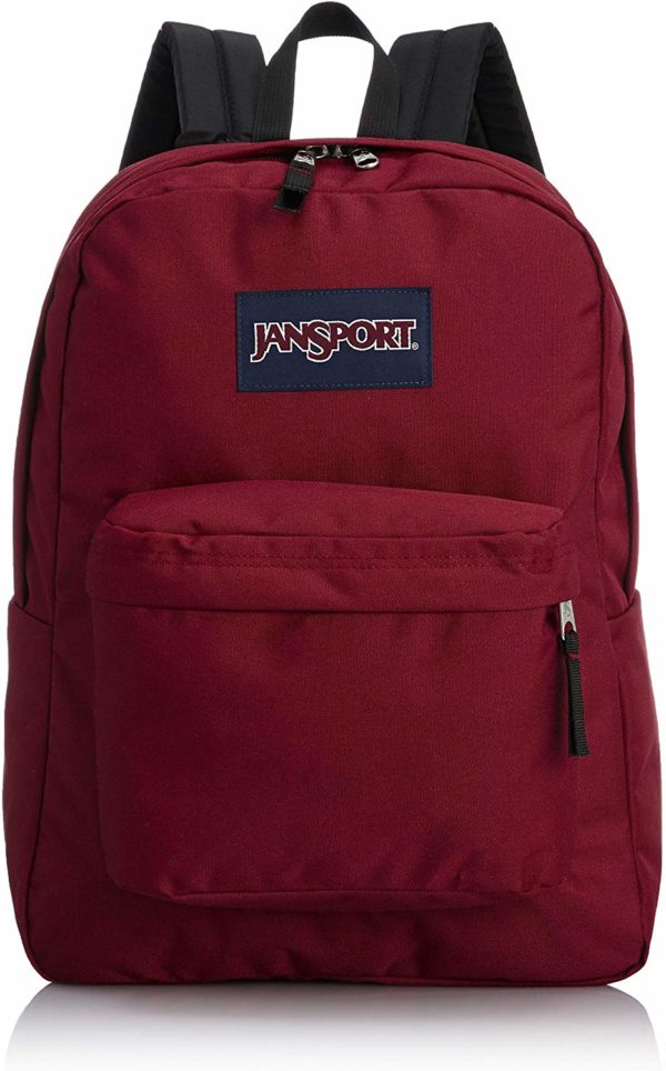 JanSport Superbreak Red Backpack Lightweight School Bag